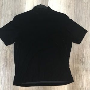 Black vintage 90s NY & Co crushed “velvet” top.